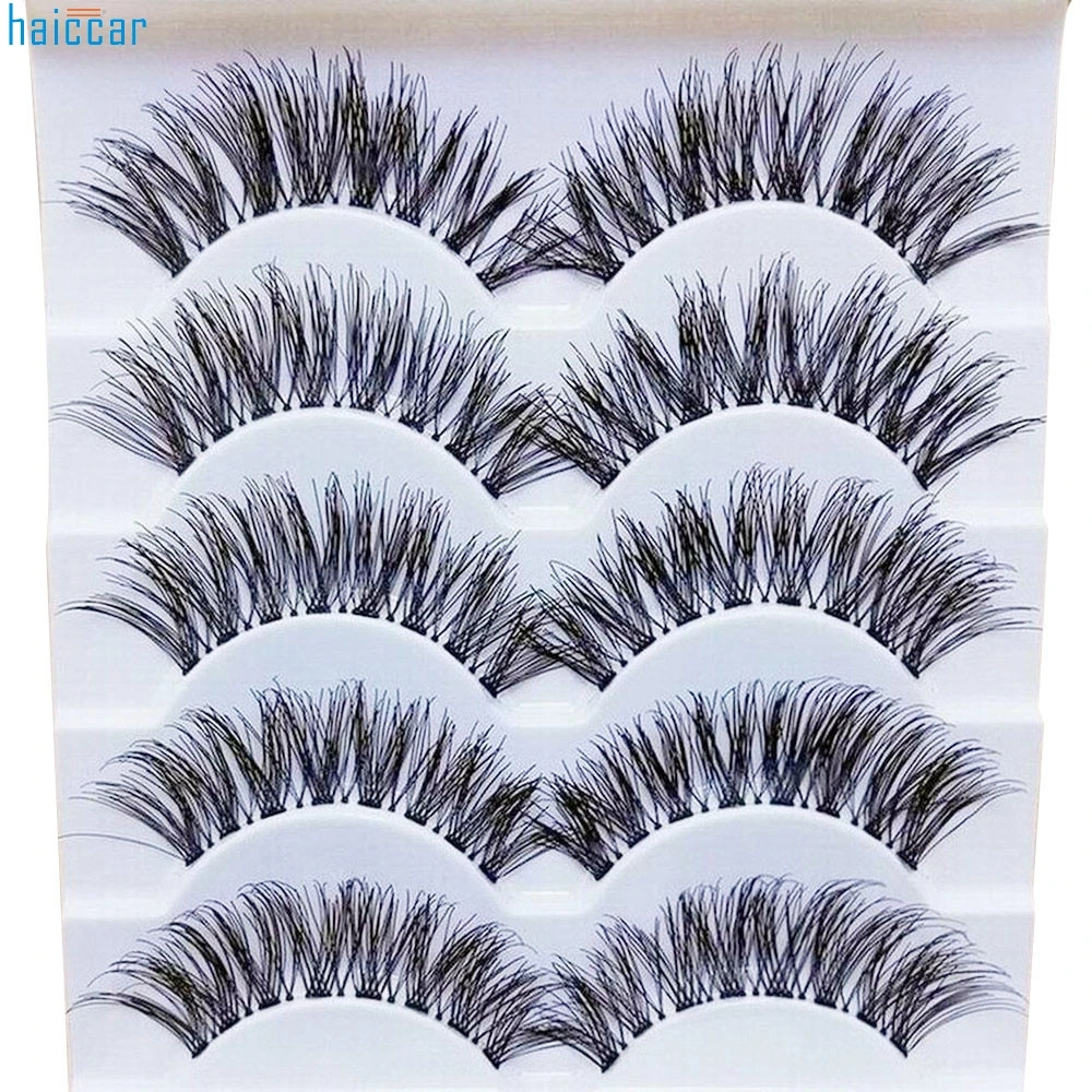 Натуральные накладные ресницы изящный макияж ручная работа 5 пар натуральные