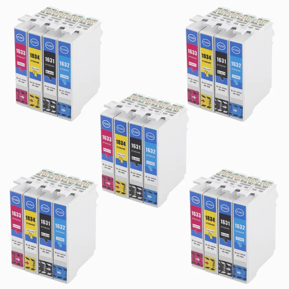 Xijin 20PK T1631 T1634 полный с чипом картридж совместимый для WF 2510 2520 2540 принтера|ink