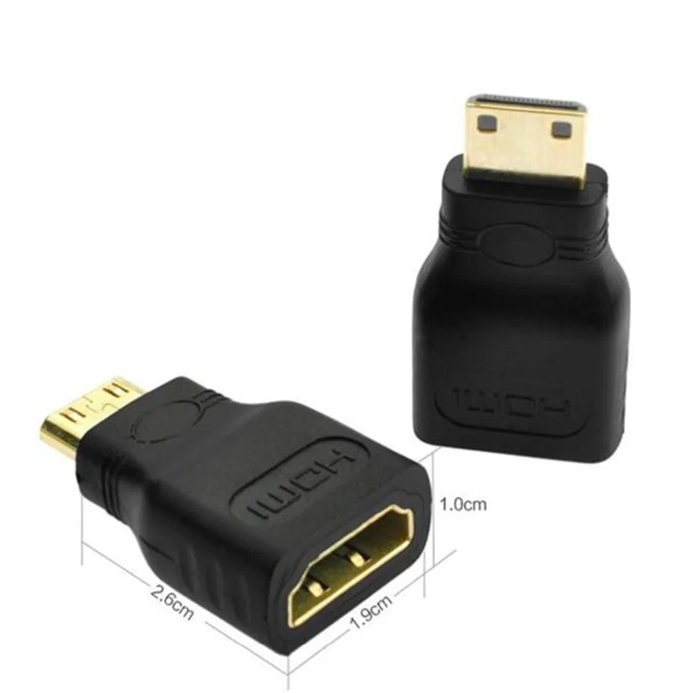 Позолоченный мини разъём HDMI папа Стандартный Женский удлинитель адаптер M F