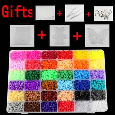 36 colors 24/36 цветов коробка набор шариков Хама игрушки 5 мм perler обучающие игрушки для детей diy бусины предохранители плюс размер pegboard листы гладильная бумага - Цвет: 36 colors