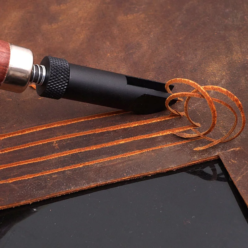 Adjustable V Type Push Gouge Grooving Creasing Device Tools Convenient Leather Working Tool for Craft DIY/ Making/ | Дом и сад