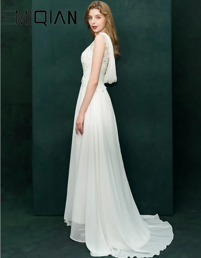 Vestido de noiva винтажные Популярные трапециевидные шифоновые Свадебные платья