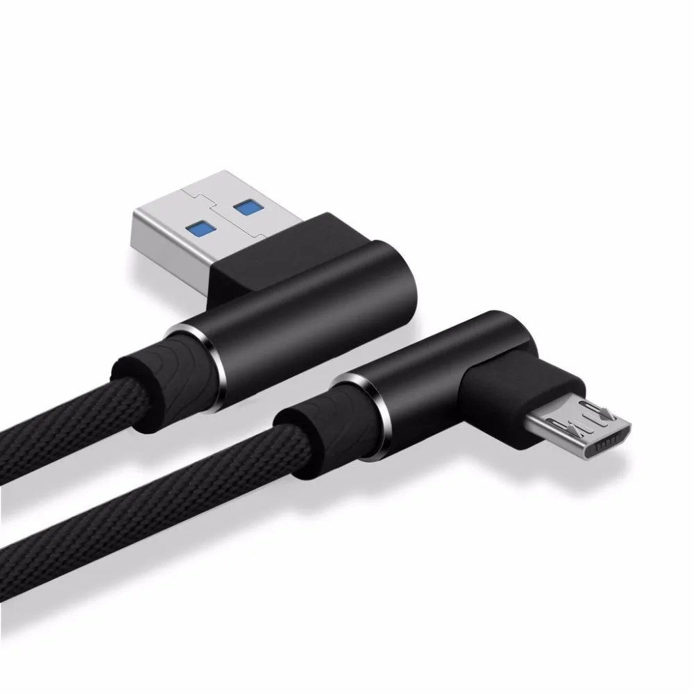 EPULA правый угол микро Чистый медный сердечник USB кабель для передачи данных и