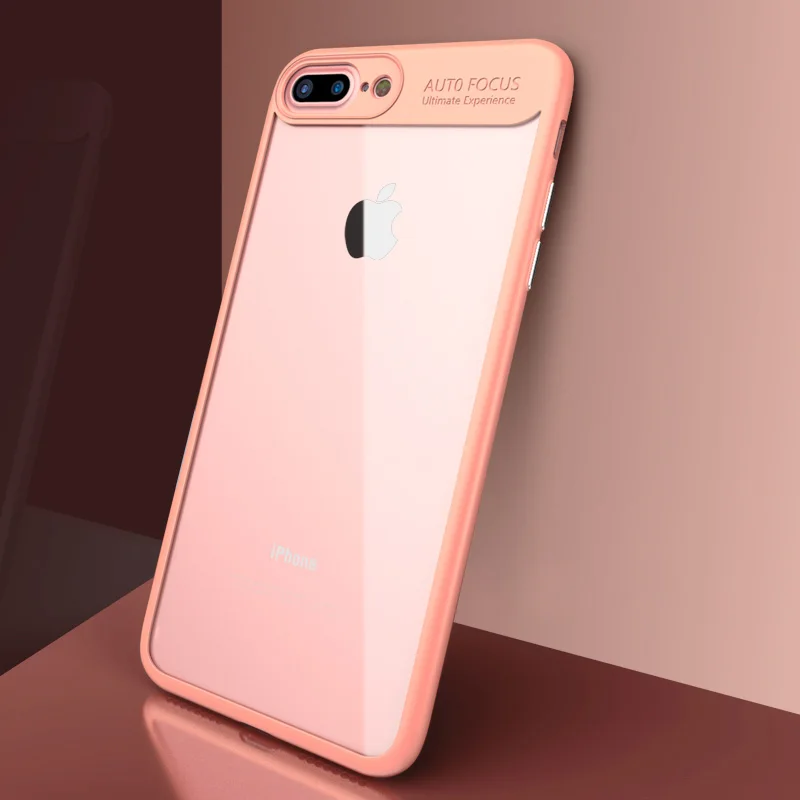 pink Чехол 8 plus для iPhone 8, чехол, прозрачный силиконовый чехол, Новые Чехлы, для iPhone 8 plus, чехол для iPhone8, чехол - Цвет: pink