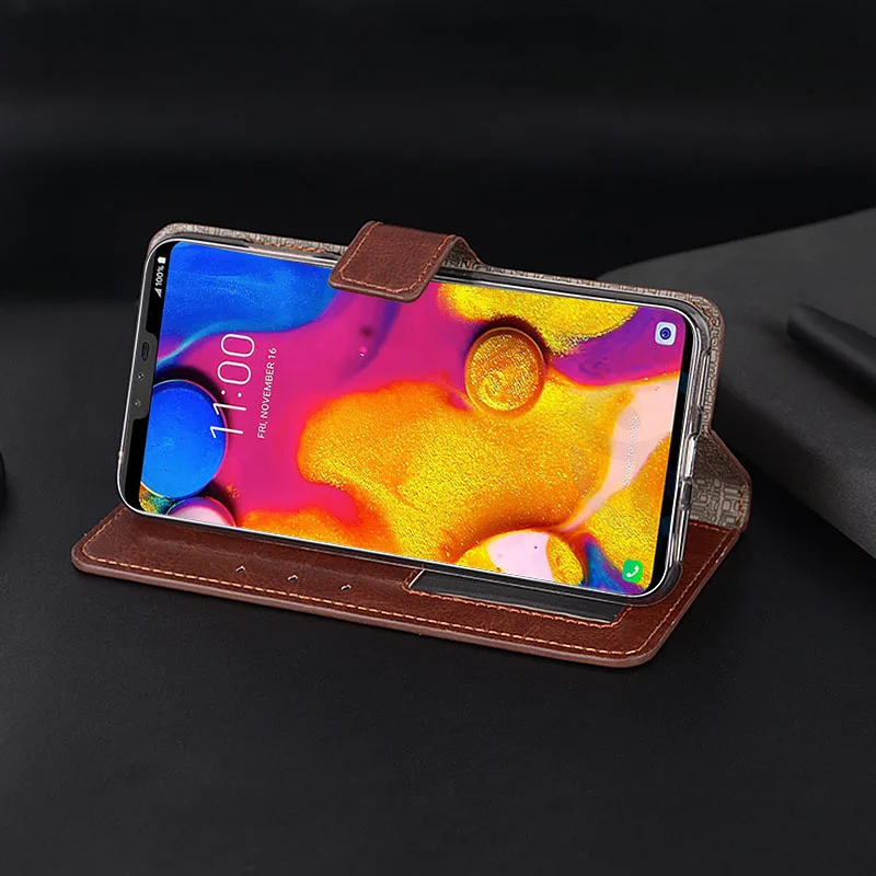 For LG V40 ThinQ Case Luxury Flip PU Wallet Leather Coque V405 Cover Bags With Photo Frame Card Slot | Мобильные телефоны и