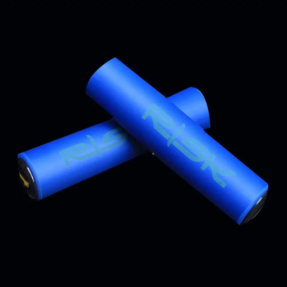 blue 1 пара, рукоятка для горного велосипеда MTB, велосипедный ультра-светильник, силиконовые ручки на руль, удобные нескользящие ручки - Цвет: blue