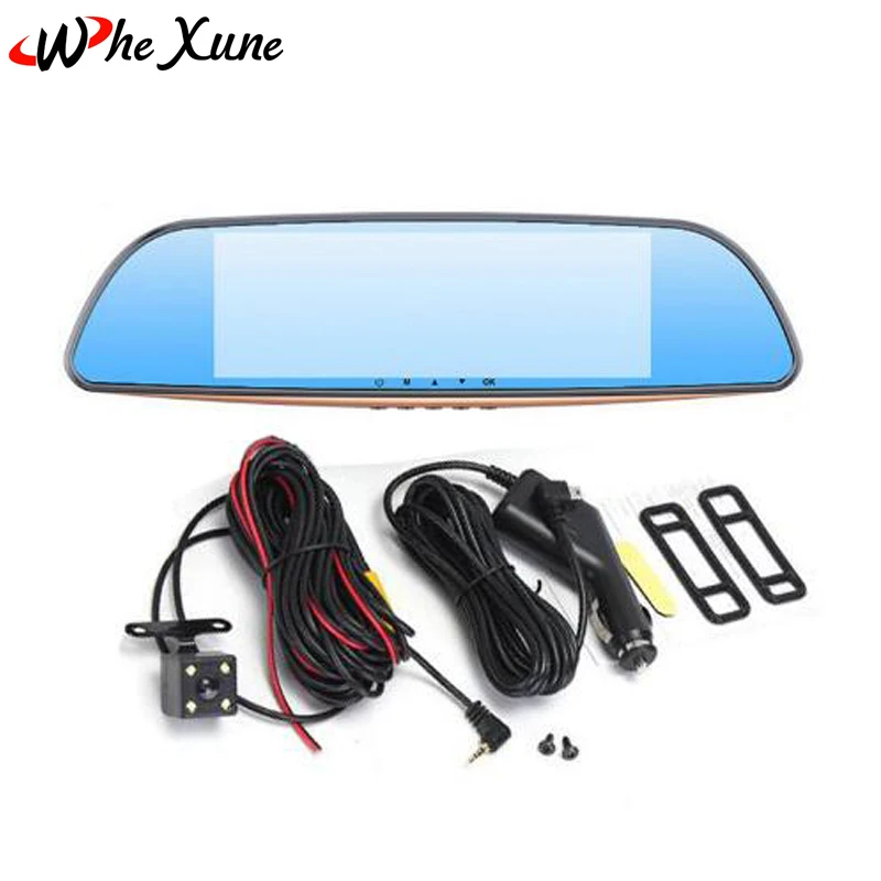WHEXUNE 2018 новый 7 дюймов Full HD 1080 P Экран Видеорегистраторы для автомобилей Двойной