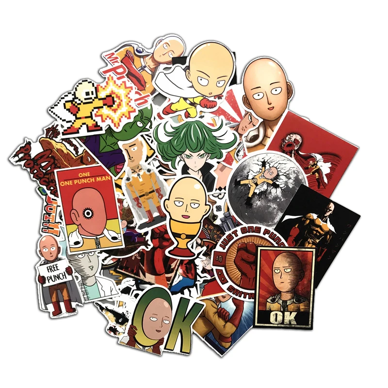 50 шт. граффити стикер из аниме ONE PUNCH MAN персональный стиль манги чемодан наклейки