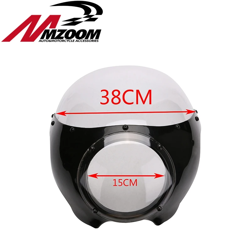 FREE SHIPING sale new arrived motorcycle Black 5 3/4&quot Cafe Racer Headlight Fairing For Sportster 883 1200 Dyna|headlight fairing|cafe racer