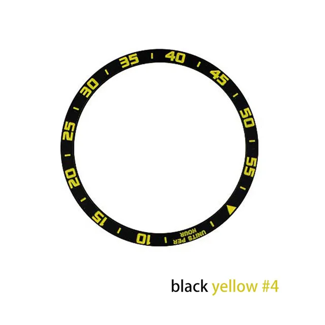 Black yellow time 4 Galaxy Watch 46 мм кольцо для samsung gear S3 Frontier 42 мм металлическая клейкая крышка против царапин Смарт часы крышка аксессуары - Цвет ремешка: Black yellow time 4