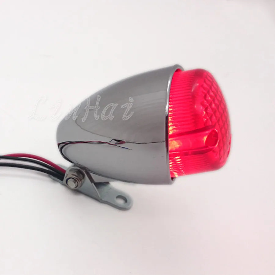Мотоциклетный хромированный Мини светодиодный задний стоп тормозной светильник
