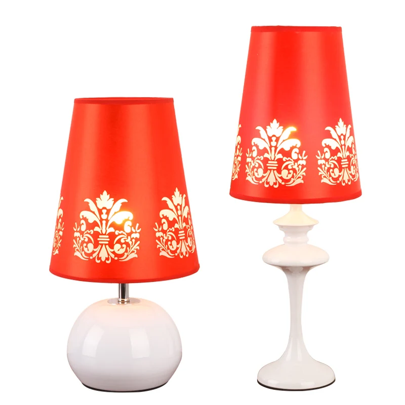 

Wedding table lamp bedroom bed lamp festive elegant gift pastoral wedding red FG976