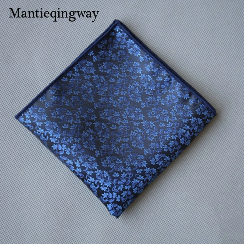 Mantieqingway полиэфир носовой платок для мужских костюмов с цветочным принтом