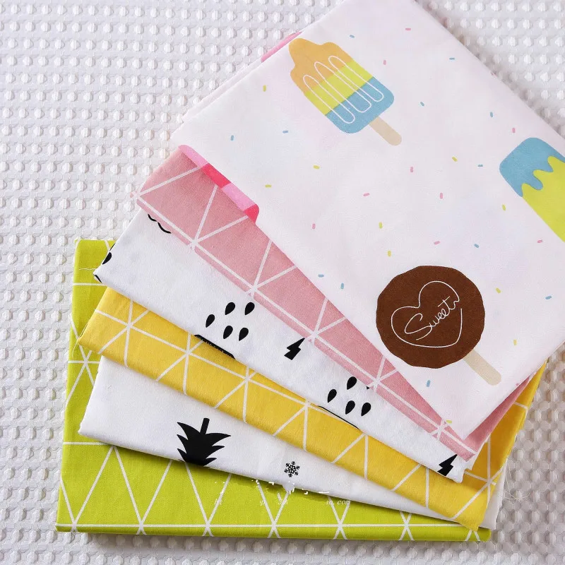 

Cotton fabric Printed Cotton Kids Twill Cloth for DIY handmade baby Bed Sheet Home Textile Sewing Fabric