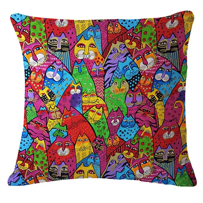 Льняная наволочка для подушки с изображением Моны Лизы и улыбки | Дом сад