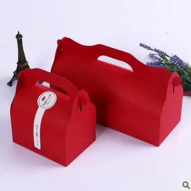 10 шт./лот бумажная коробка для торта выпечка макарон шоколадная упаковка еды