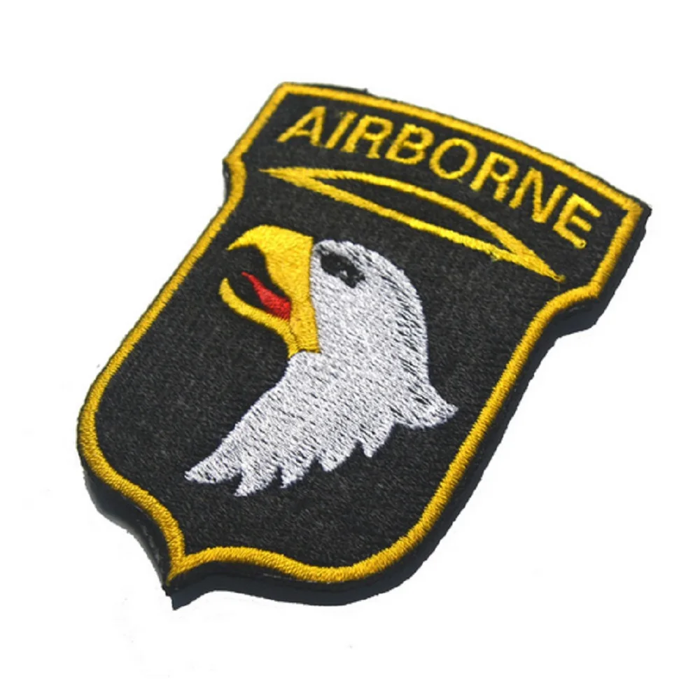 10 шт./лот 3D вышивка контуры и крючок США AIRBORNE 101 air assaw division AA повязки военный фанат