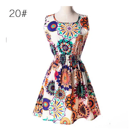2015 summer new arrival all-match small fresh plus size sleeveless tank dress chiffon skirt basic one-piece | Женская одежда