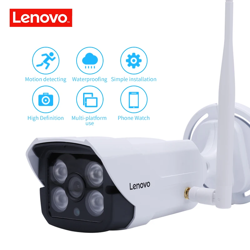 LENOVO открытый Водонепроницаемый IP 720 P Камера Wi-Fi Беспроводной Камеры Скрытого