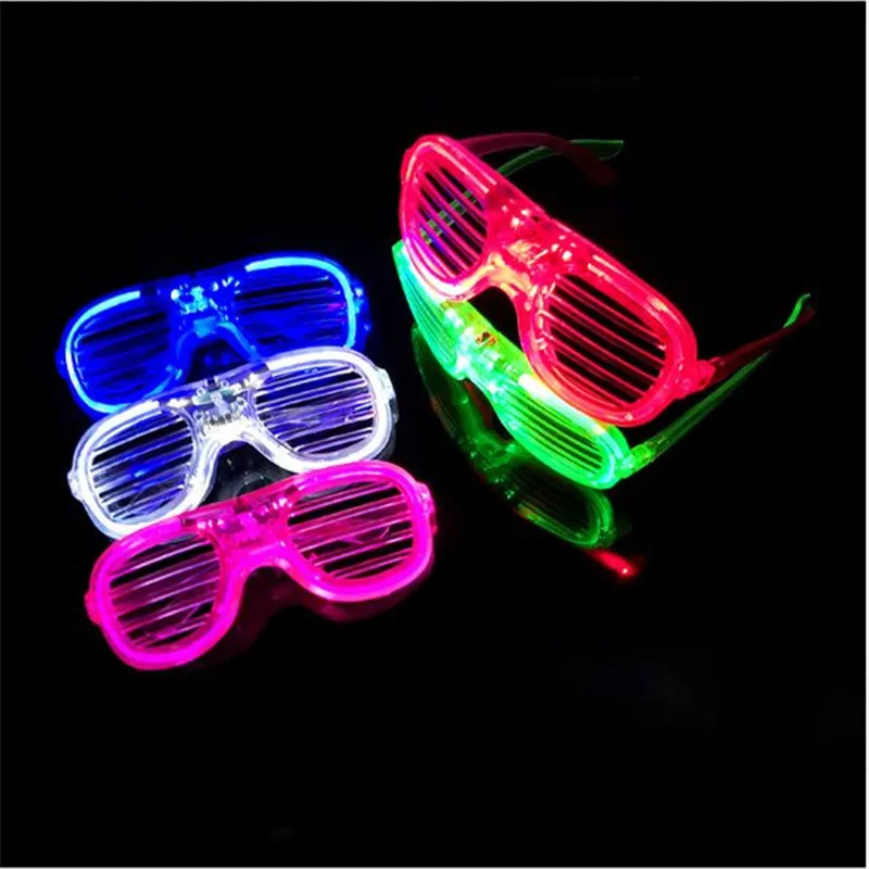 5 шт светящиеся очки форма затвора очки с мигающими светодиодами Light up kids Игрушки Рождественские вечерние поставляет украшения