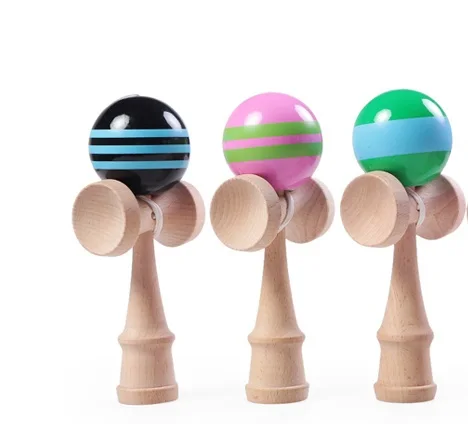 3PCS Random Color Высококачественная игрушка кендама Мячи игрушки трещины резиновые jumbo kendama игрушки для детей Япония спортивные игрушки - Цвет: 3PCS Random Color