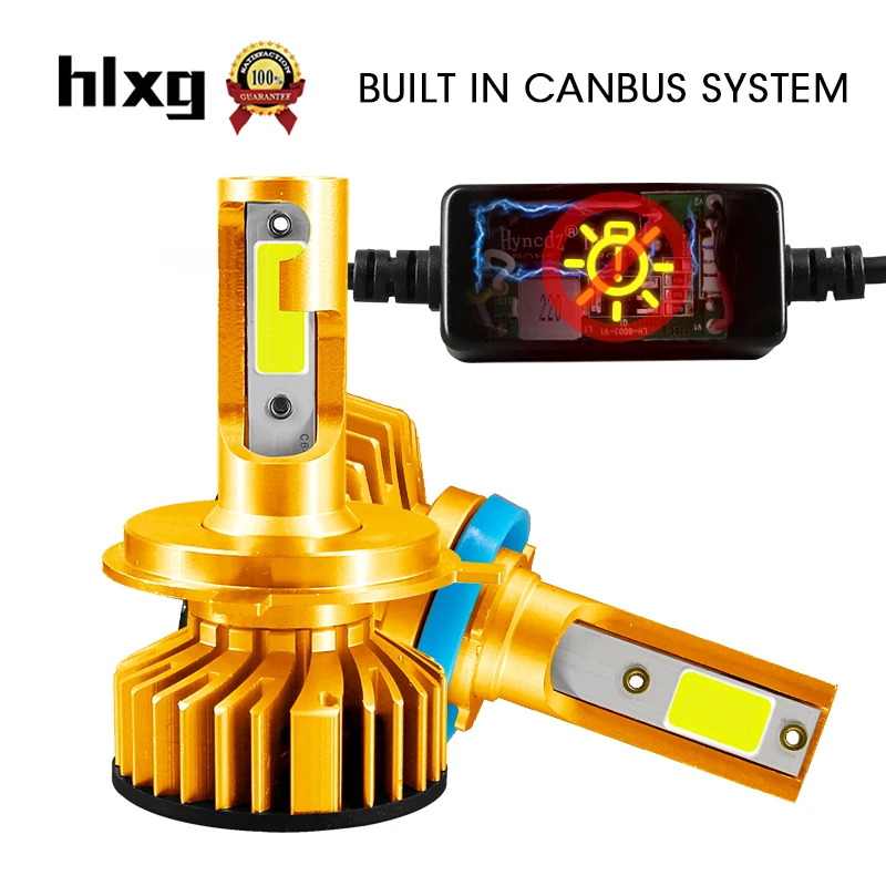 Светодиодные лампы hlxg Mini H7 Canbus 10000LM декодер для автомобильных головных фар без