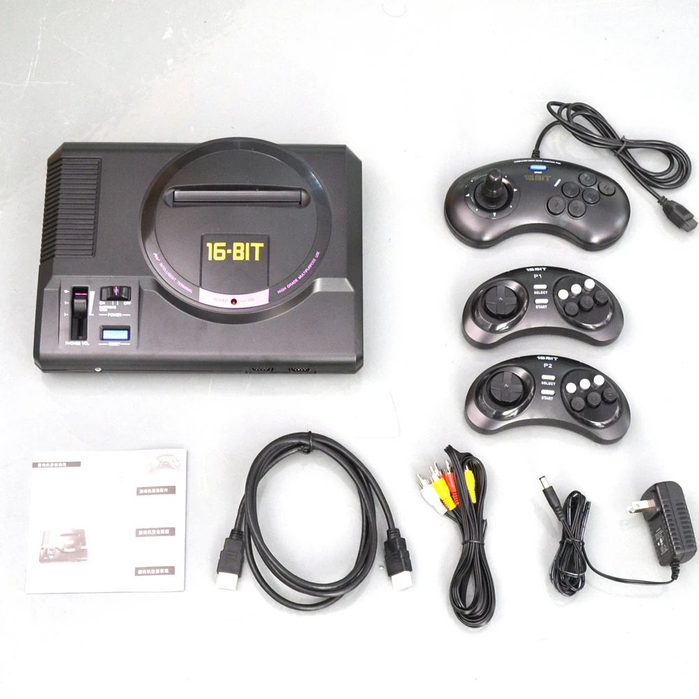 Xunbeifang 16 бит 4 к HD выход двойная система видео игровая консоль поддержка SEGA MD2 игровая карта с бесплатной игровой картой