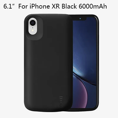 6.1 Black 50 шт./партия BRSUANG 5000-8000 мАч Внешнее зарядное устройство чехол Зарядное устройство Задний зажим Powerbank для iPhone XS MAX X XR 8 7 Plus 6 S Plus - Цвет: 6.1 Black