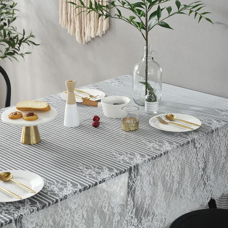 Прямоугольная кружевная скатерть ROMANZO для стола романтичная свадебной вечеринки