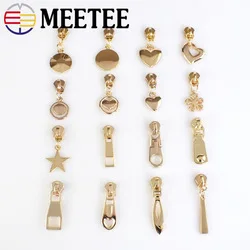 Meetee 10 шт. 3#5# нейлоновая Смола молния один открытый Слайдер Молния Разъем ремонт аксессуар вставка коробка контактный фиксатор Замена Комплект