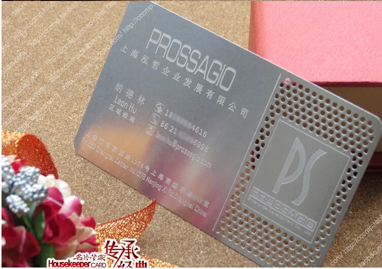 Metallic Color, metal business cards  credit card 100pcs a lot  Deluxe Metal Business Card Vip Cards,Double-side  NO.3051