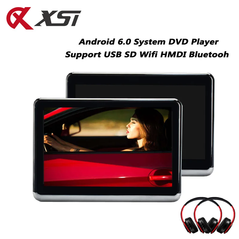 2 шт. автомобильный DVD монитор на подголовник 10 1 дюйма HDMI/USB/SD/Bluetooth/FM