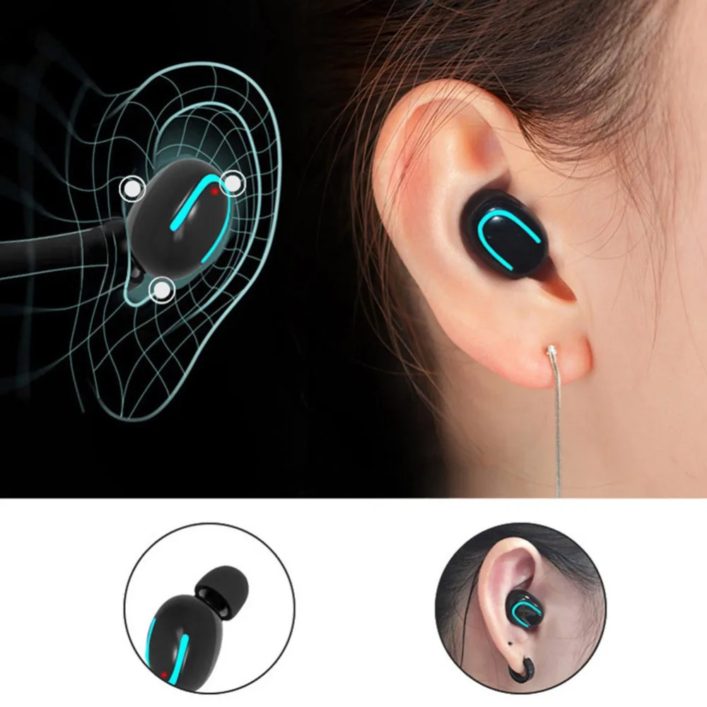 Модные миниатюрные беспроводные Bluetooth наушники Q13S маленькие невидимые