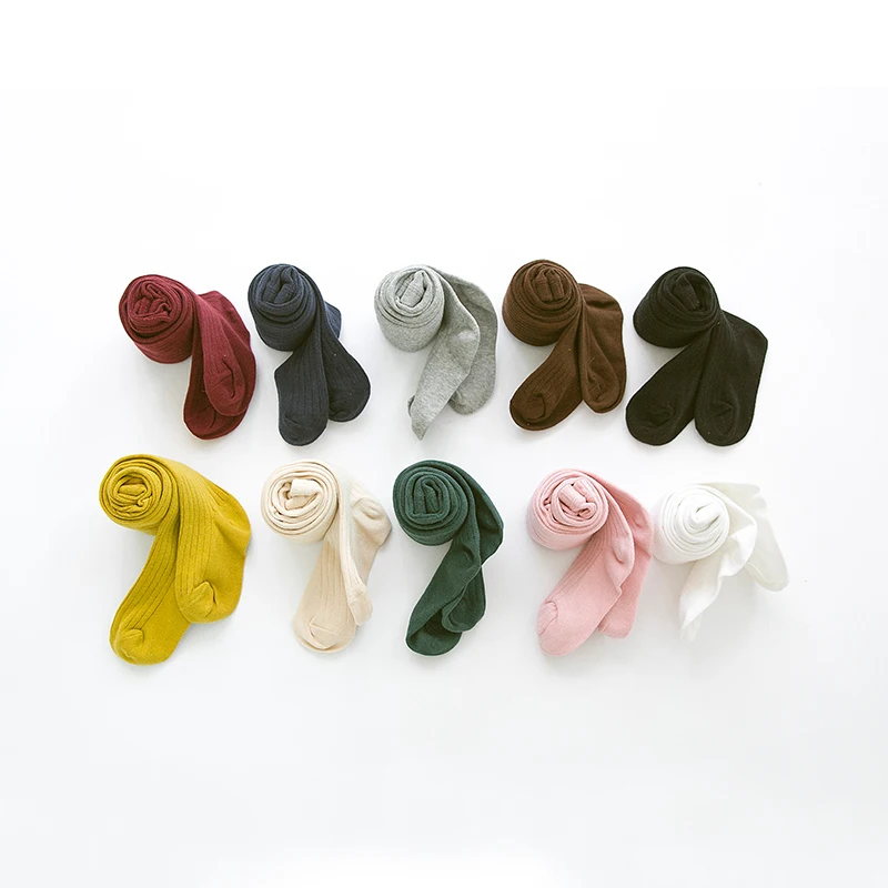 Осенние детские колготки конфетных цветов для девочек 2 12 лет Детские хлопковые