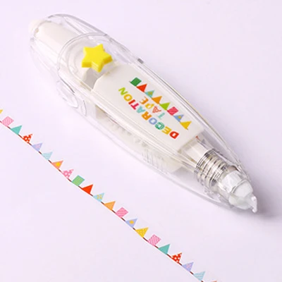 Flag DIY креативная Корректирующая лента Kawaii милый пресс тип Канцелярские Декоративные ленты ручка Корректирующая лента канцелярские товары школьные принадлежности - Цвет: Flag