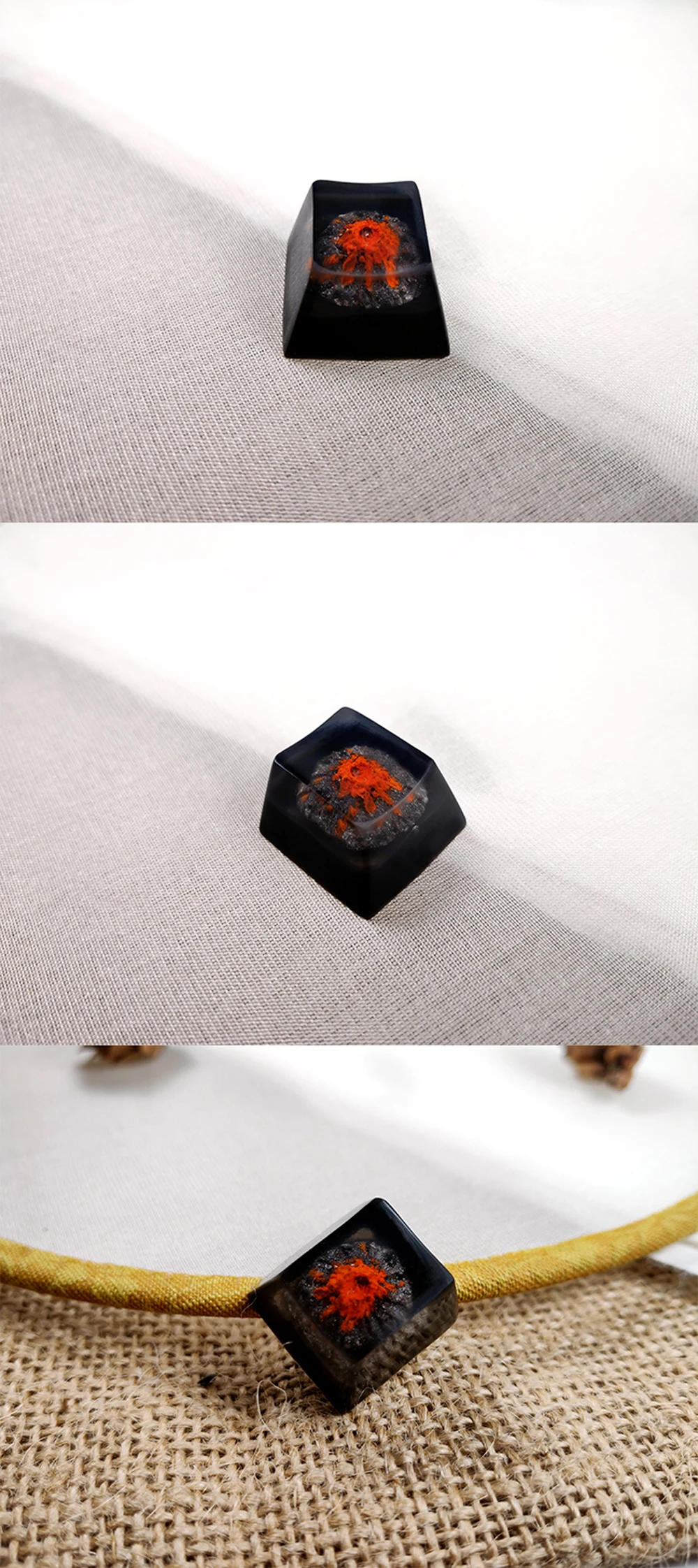 Вулканическое ремесло индивидуальный светильник-прозрачная смола SA Keycap подходит для игры механическая клавиатура Keycaps переключатель