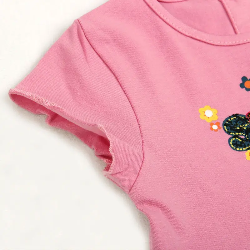 2016 нова дети марка летом новый с коротким рукавом о-образным вырезом милые