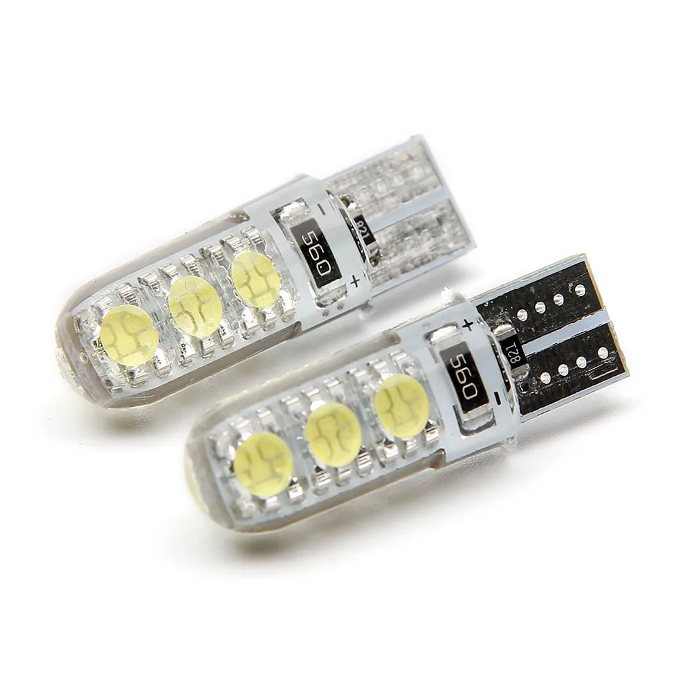 2 шт. Высокое качество T10 W5W 6 SMD СВЕТОДИОДНЫЙ CANBUS 5050 автомобиля Подсветка салона DC12V