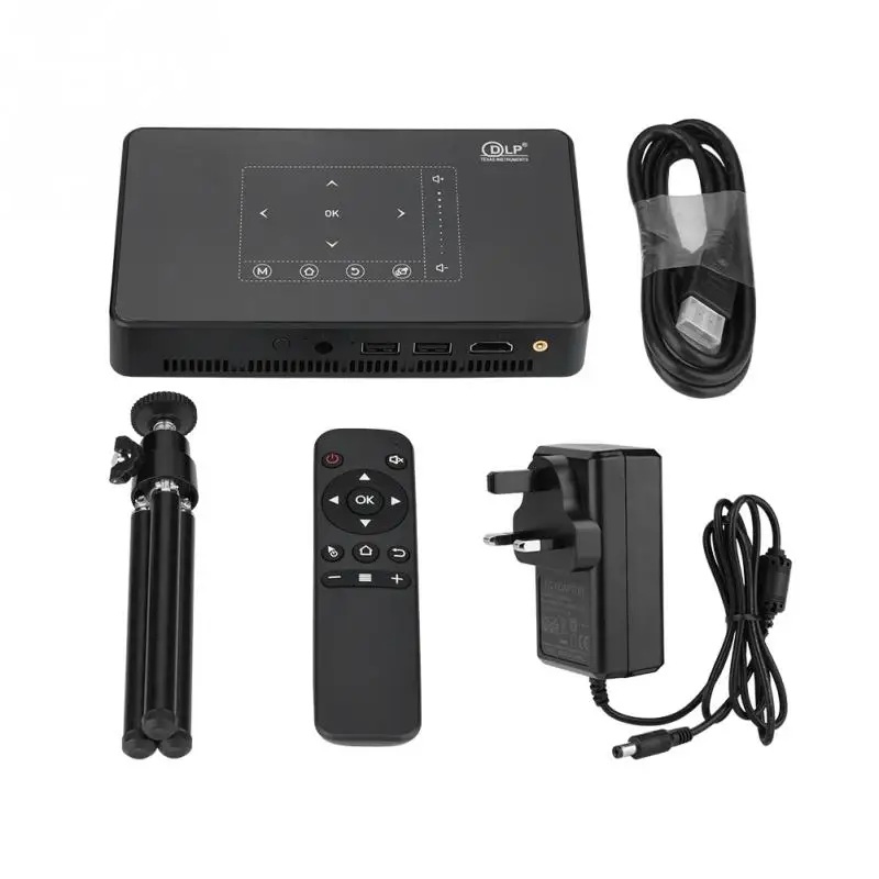 Мини Портативный 4K DLP проектор карманный светодиодный мобильный HDMI/USB/SD интерфейс