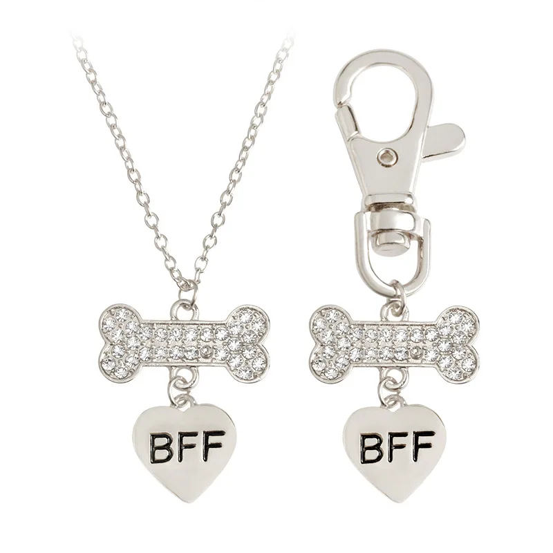 2 шт./компл. .. Ожерелье сердце и амулет лапа мужской Воротник Лучшие Друзья BFF