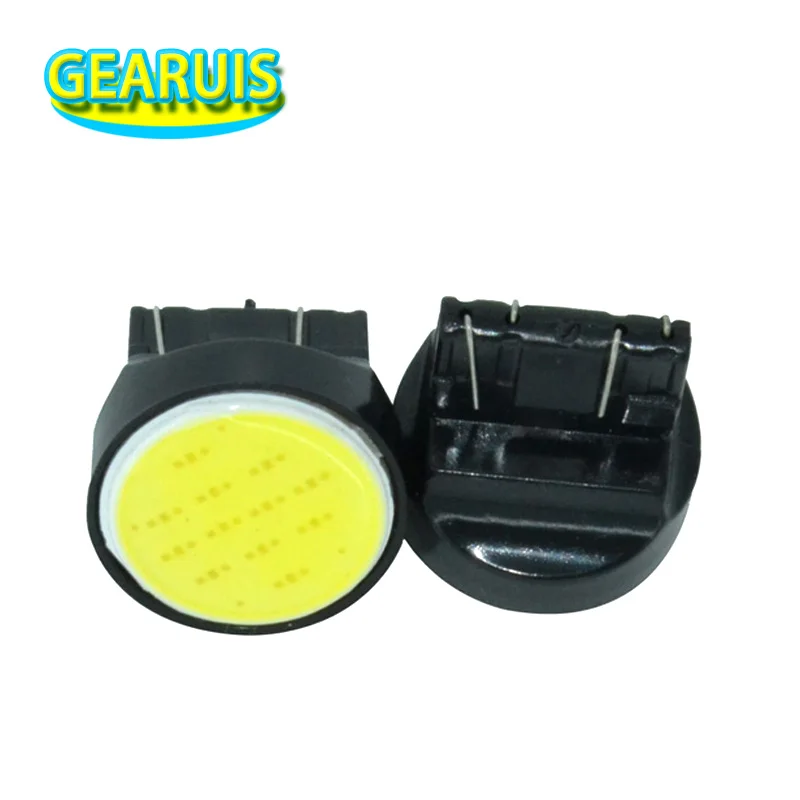 100 шт. супер яркие T20 COB 7440 7443 12 SMD W21W 12Led автомобильные лампы указателя поворота светодиодные фонари заднего хода тормозные огни DC 12V