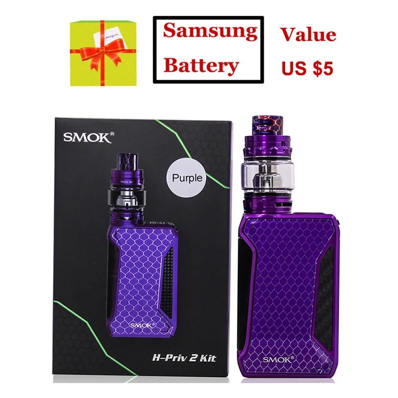 Оригинальный SMOK H-Priv 2 Vape мод TC VW режим 225 Вт с дисплеем батарея для 510 поток бак