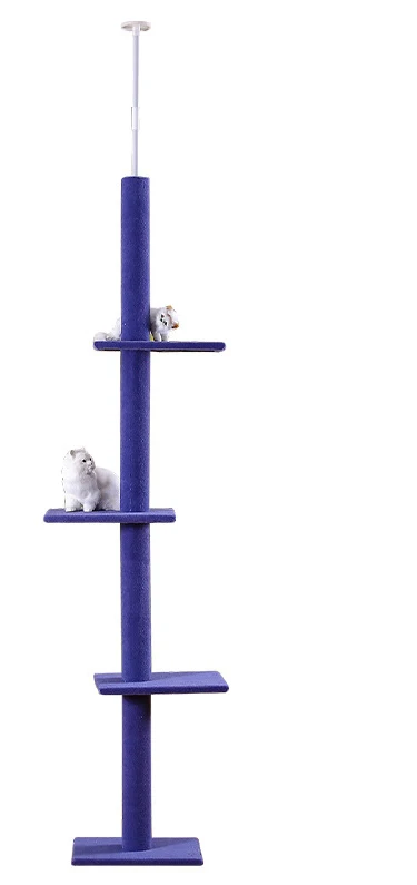 Blue Регулируемые 236~ 286 см кошки скалолазание дерево кошки прыжки рамки Игрушки Скретч пост для котят Собранный домашний питомец товары для игр CW037 - Цвет: Blue