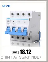CHINT миниатюрный автоматический выключатель защита от перегрузки TaiChi NB6-63 1P серия Бытовой Воздушный выключатель 10A 16A 20A 25A 32A 40A 50A 63A