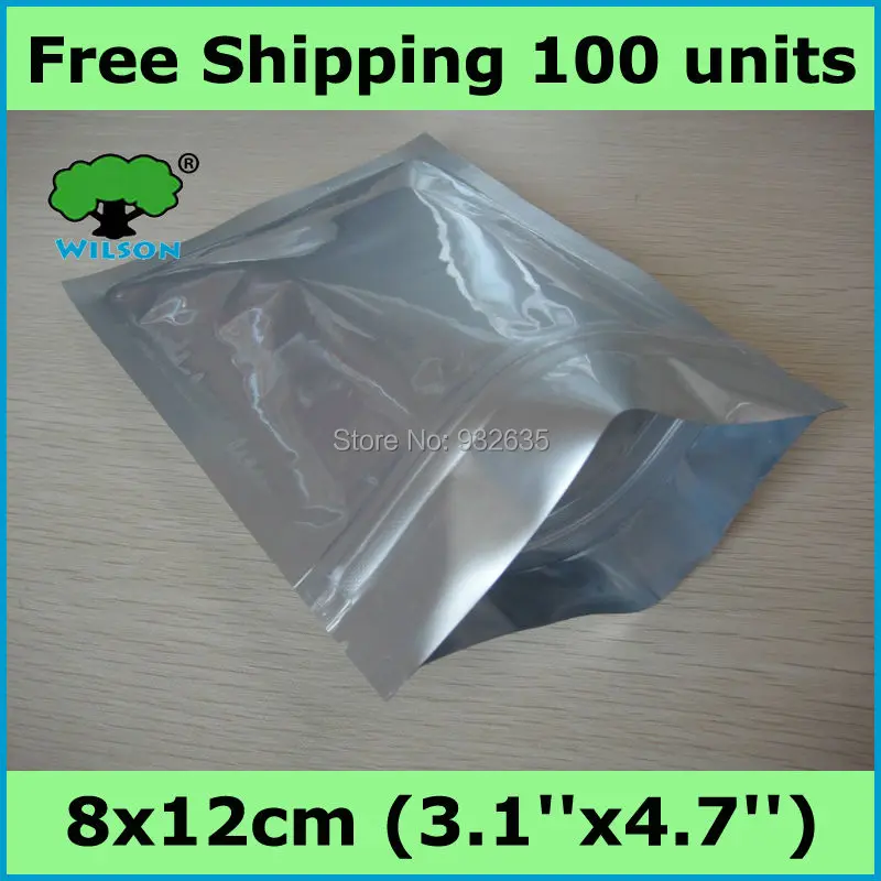 100 1000 шт. пакеты из алюминиевой фольги 8x12 см|storage for bags|zip storage bagszipper bag |