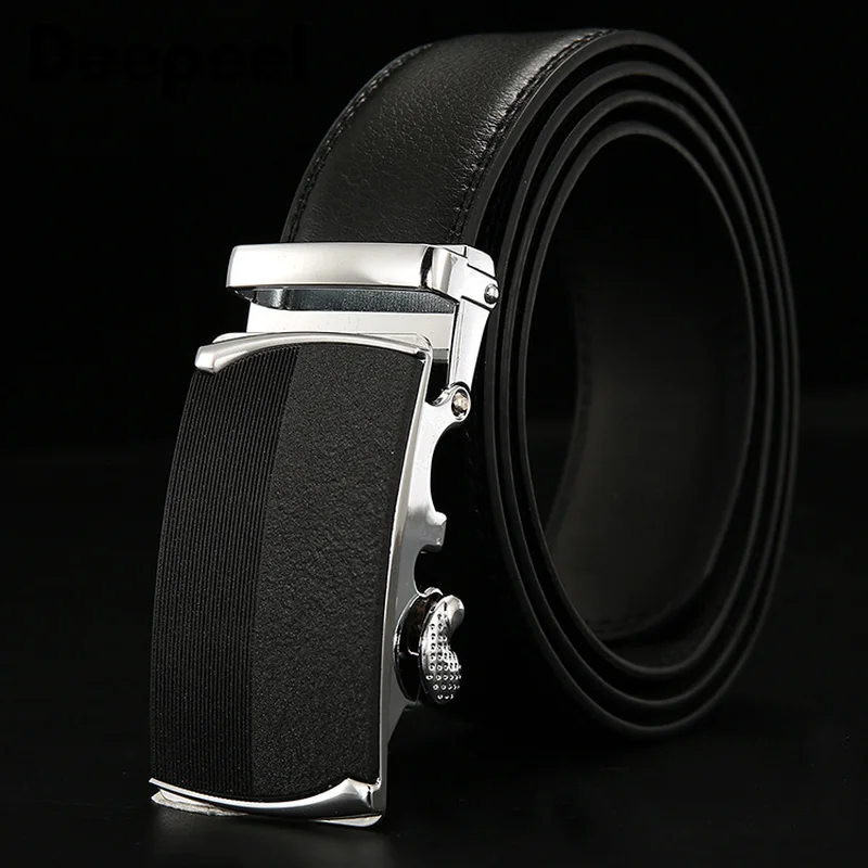 Deepeel 1pc 110/115/120/125cm Men's Gold Silver Automatic Buckle Belt DIY Wild Business Casual Leather Craft YB005 | Аксессуары для