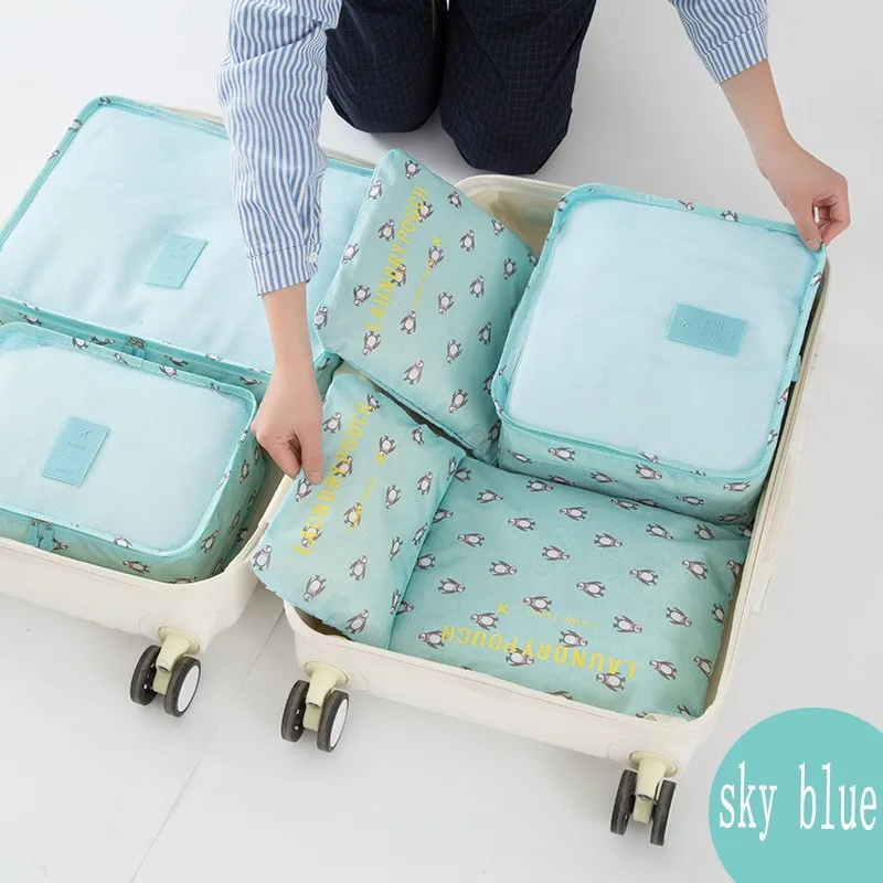 JXSLTC 6 шт./партия дорожная сумка для хранения багажа органайзер одежды сумочка
