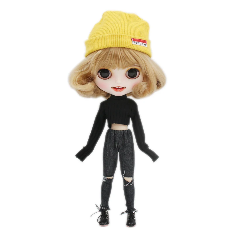 Кукла Blyth ICY DBS для серии No.BL2240/3227 резные губы из медово коричневого волоса улыбка