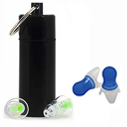 Green and Blue 2 пары высококачественных ушных заглушек, силиконовые беруши для сна, противошумные беруши, мотоциклетные барабанщики, концерты, Многоразовые наушники - Цвет: Green and Blue