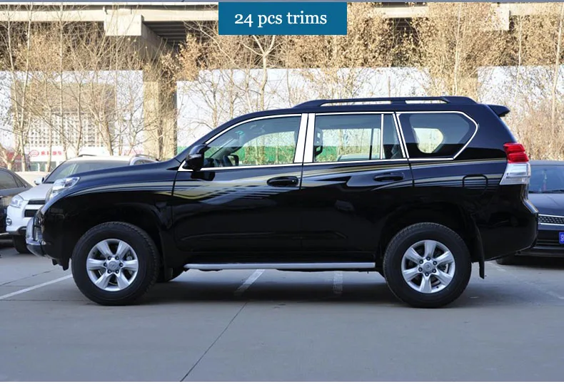 

Stainless steel Exterior Window Sill Lid Trims for toyota land cruiser prado FJ150 2010-2014 2015 2016 2017 2018 Car Styling